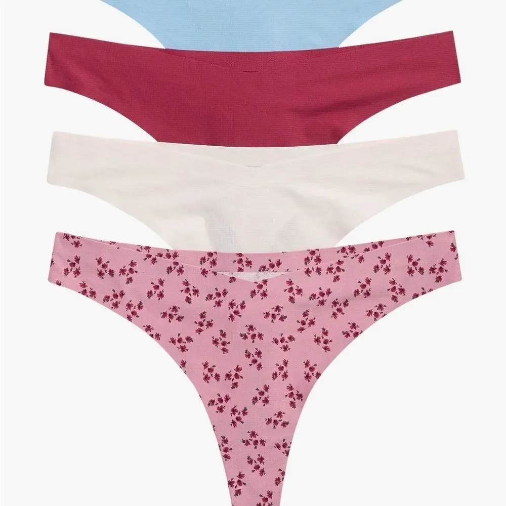 Honeydew USA Women's Panties - Blue, Red, White, Pink Floral (5 pack)